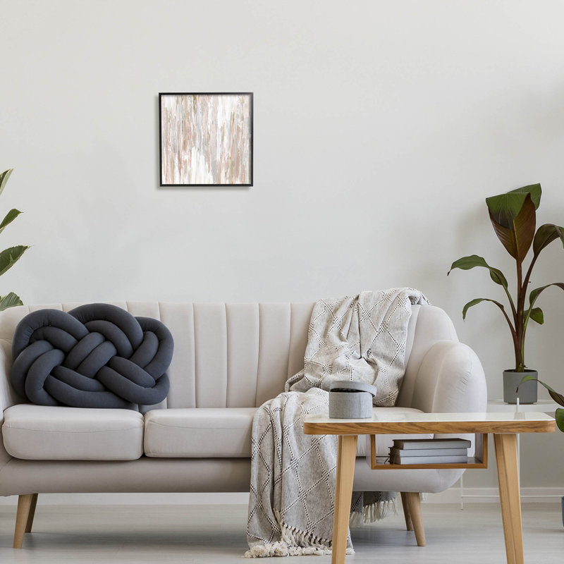 Giclée de pluie abstraite et discrète par Susan Jill, Giclée encadrée noir minuit, H 12 po x l 12 po x P 1,5 po