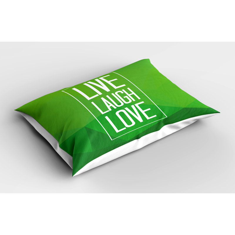 Ensemble de 2 taies décoratives Ambesonne Live Laugh Love, H 20 po x l 36 po
