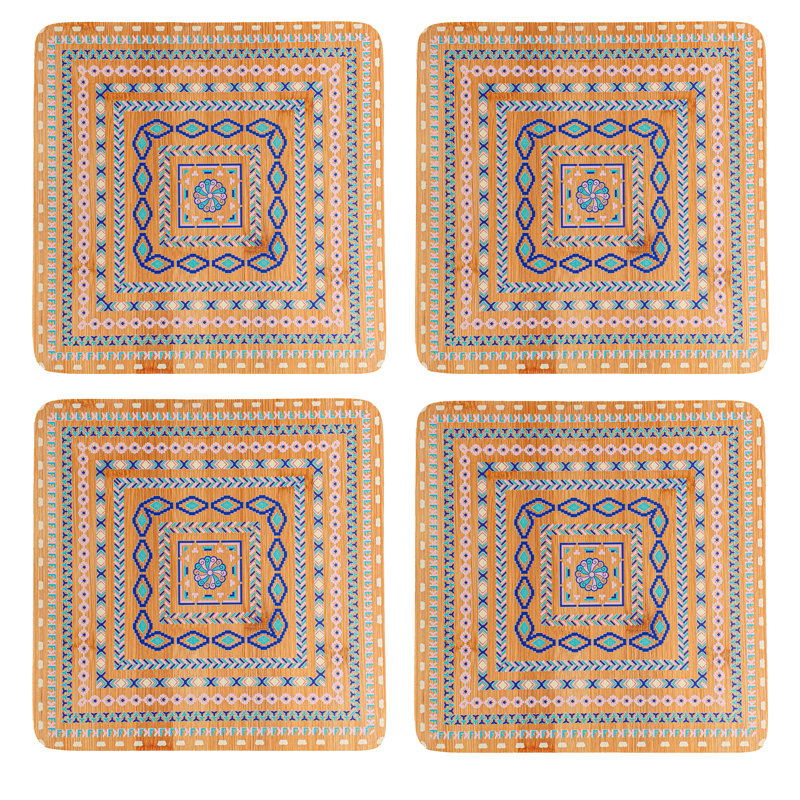 BergHOFF Bamboo 10Pc Patterned Utensil and Trivet Set