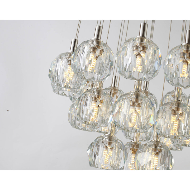 Luminaire suspendu sphérique unique à 23 lumières