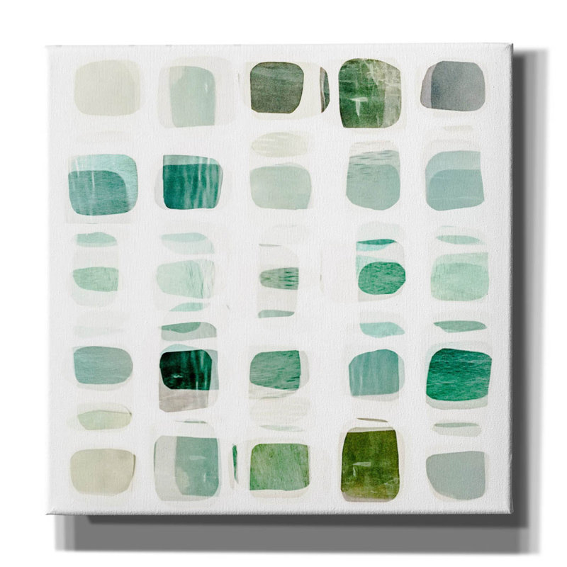 «Hip Squares No. 1» par Tamar Zinna, art mural sur toile, 37 po x 37 po, H 37 po x l 37 po x P 1,5 po