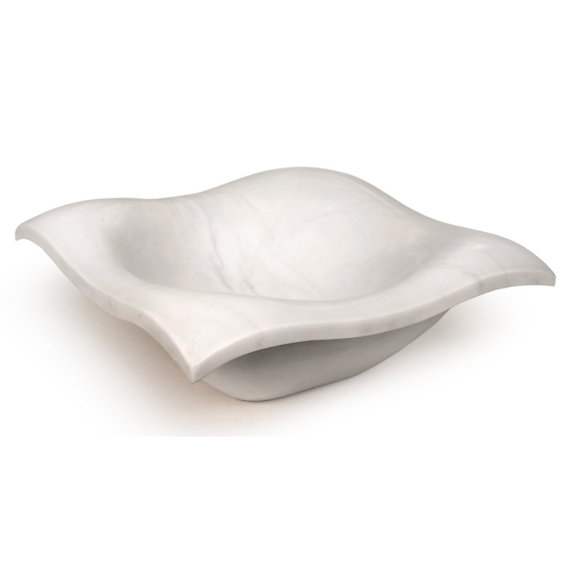 Lavabo vasque de salle de bain en pierre naturelle Bloomst, Travertin beige
