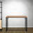 Bali Coastal Modern Console Table Natural Wood Top With Black Metal Legs