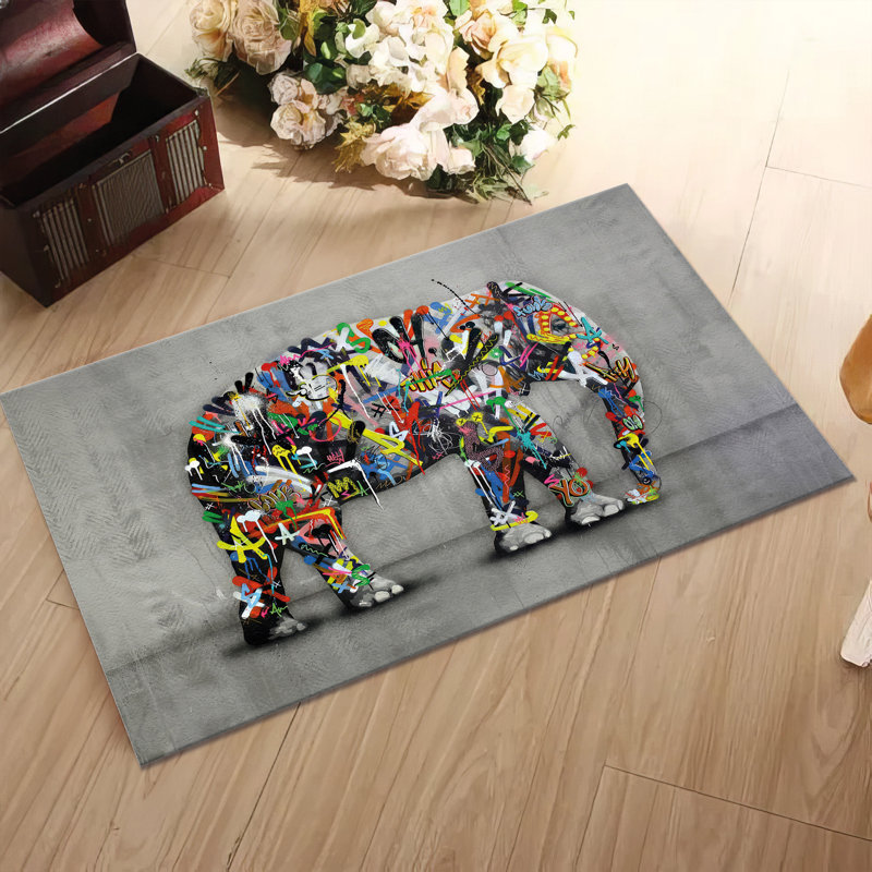 Vintage-Inspired Bohemian Printed Rug with Intricate Floral and Geometric Patterns Ideal for Enhancing the Aesthetic Appeal of Any Living Room or Bedroom Space