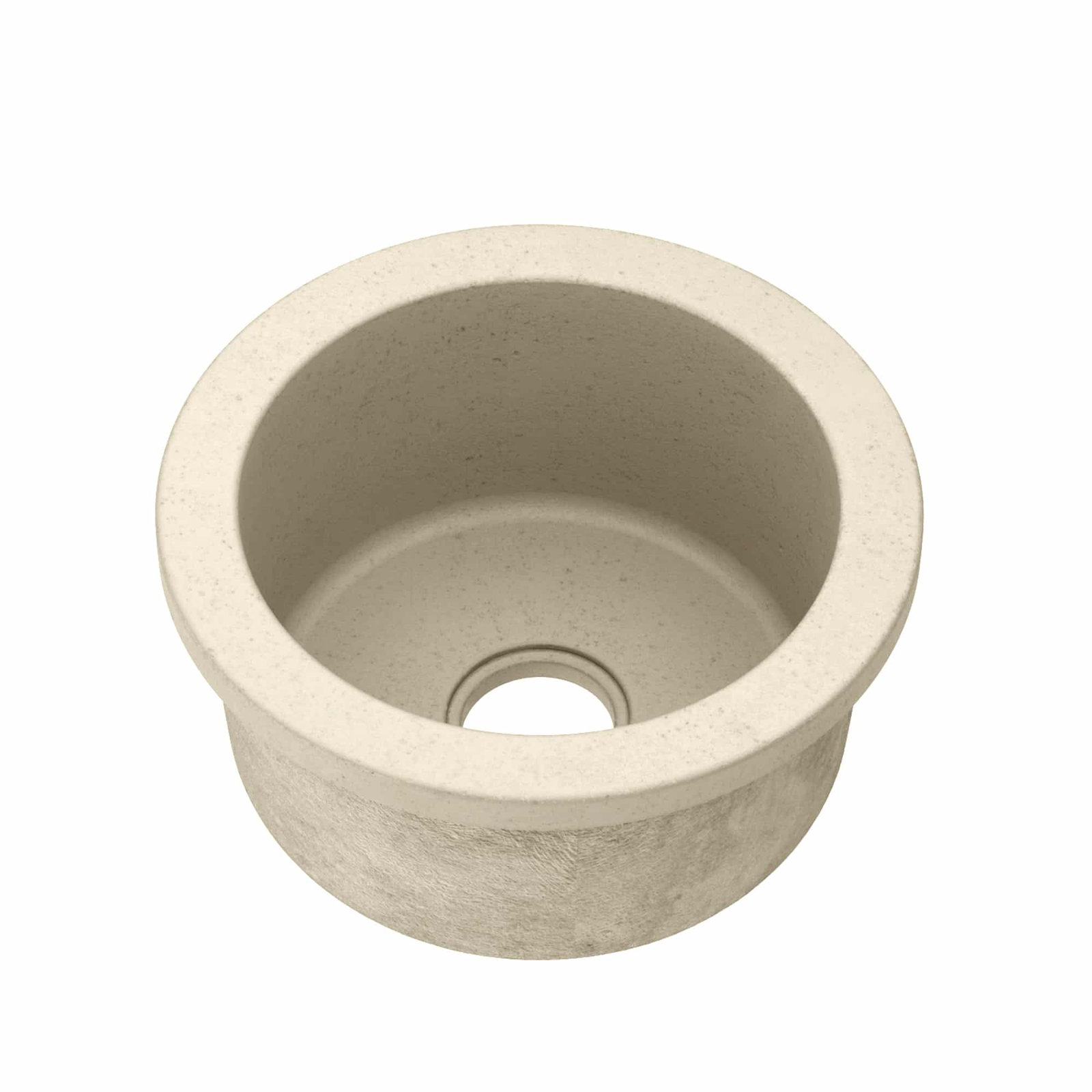 NativeStone Olivos 16" Round Bar Sink, Sand