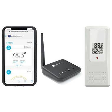 Ambient Weather WS-100-F007TH Smart Home Weather Station WiFi Module w/Outdoor Thermo-Hygrometer