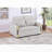 Teddy Velvet Sleeper Loveseat with Dual-Pull Sleeper Design
