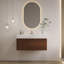 Meuble-lavabo suspendu de 91 cm (36 po) avec dessus en pierre frittée sans joint et lavabo en céramique – 1 tiroir à fermeture douce + 1 armoire, fixation murale-729145207