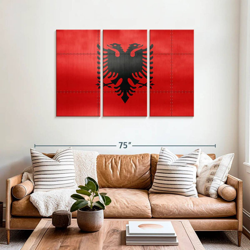 Drapeau de l'Albanie Borges, H 36 po x l 57 po