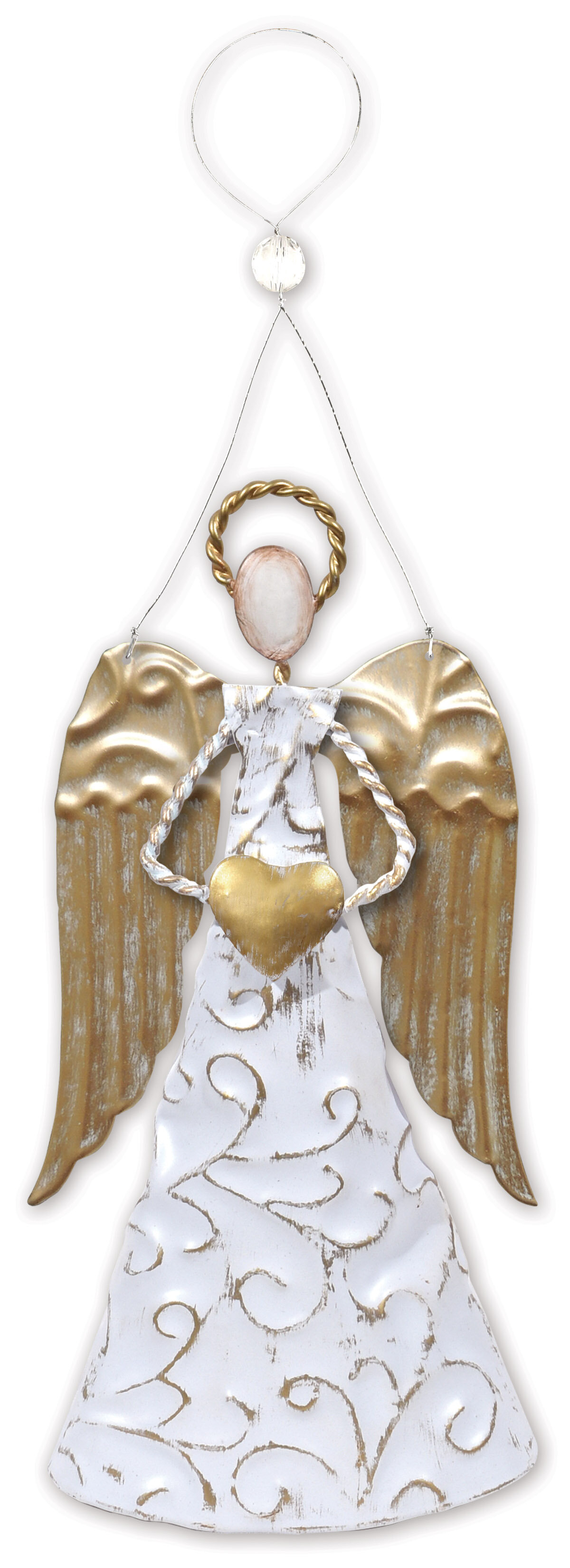 Sunset Vista Designs Co. 2 Piece Angel Embossed Hanging Figurine ...