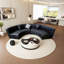 Canapé noir à arc semi-circulaire-105007320-105007314