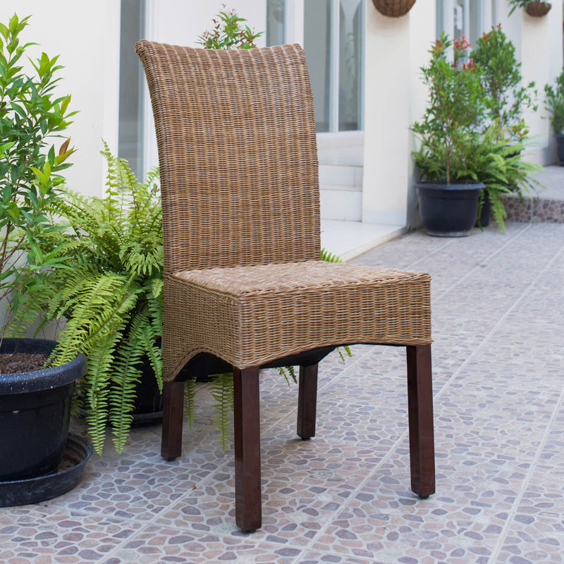 Chaise rembourrée Bilyeu en brun Salak, 2