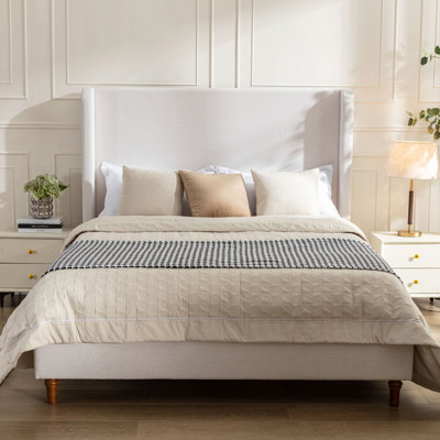 Grand lit tapissier Harper