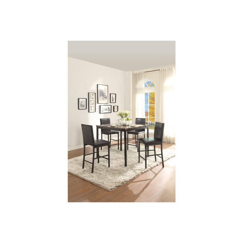 Johnchristopher Marble Top Metal Base Dining Table