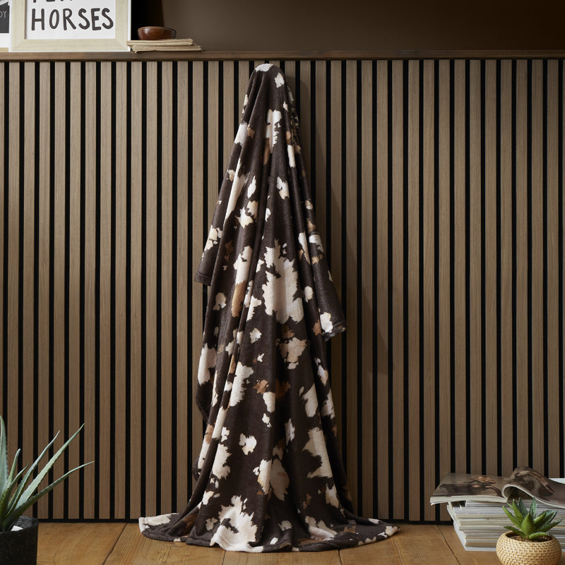 Cow Print Fleece Blanket