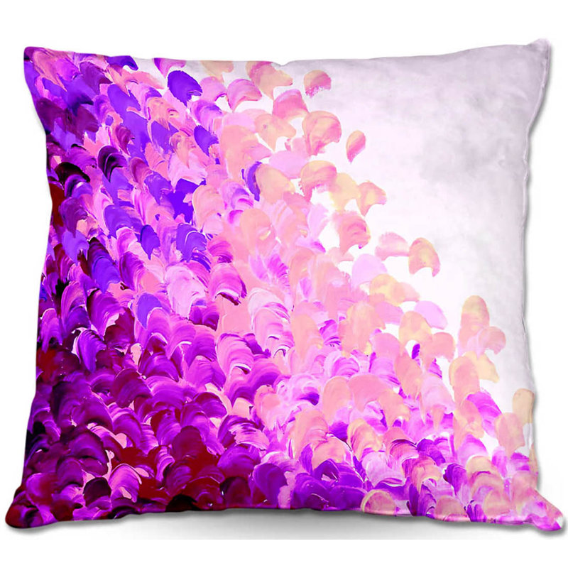 Reversible Throw Pillow, 20" x 20", Lavender/Pink/Purple