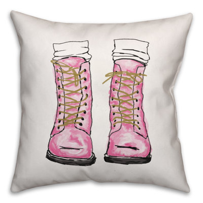  Exploring Boots Throw Pillow