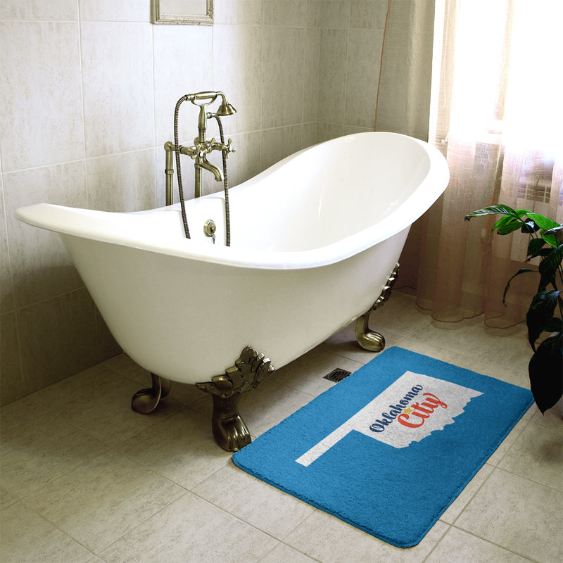 Tapis pour salle de bain oklahoma sports colors, l 17 po x L 21 po