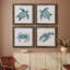 «Bubble Blue Turtle I», ensemble de 4 peintures sur toile encadrées-60147961-60147962