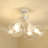 Manderly Glass Semi Flush Mount-95376513