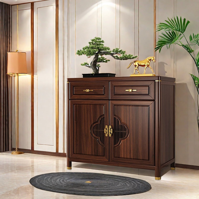New Chinese Style Solid Wood Sideboard