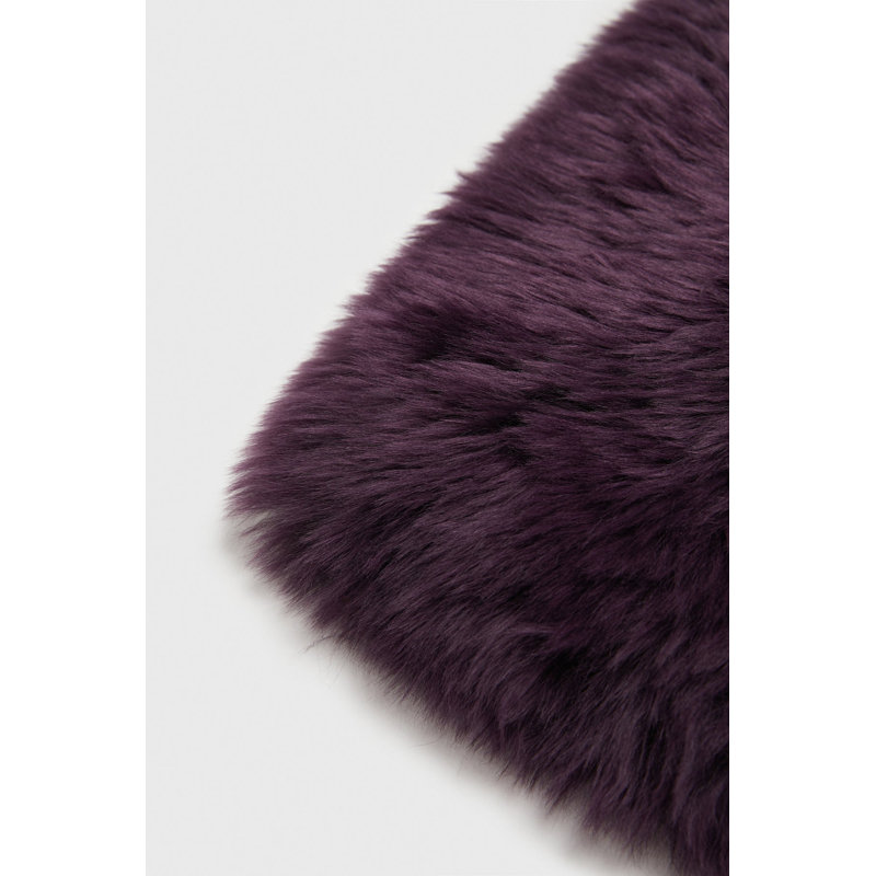 Teton Sheepskin Scatter Cushion Cover, Purple