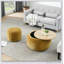 Repose-pieds rond avec rangement, fonction 2 en 1, table de bout et repose-pieds, avec petit siège, vert (25 po x 25 po x 14,7 po)-635004427