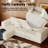 108" Boneless Sofa Couch 3-Piece Sectional with  Water-Resistant Cover, Beige-1240518706
