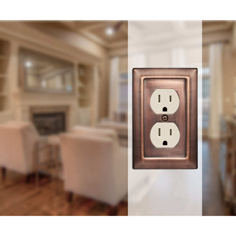 Architectural 1-Gang Duplex Outlet Standard Wall Plate, Matte Black, 1