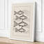 Four Fish Study Japandi - Wrapped Canvas-980701341-980701343