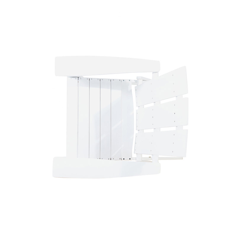 Chaise Adirondack pliable de conception rustique, Blanc