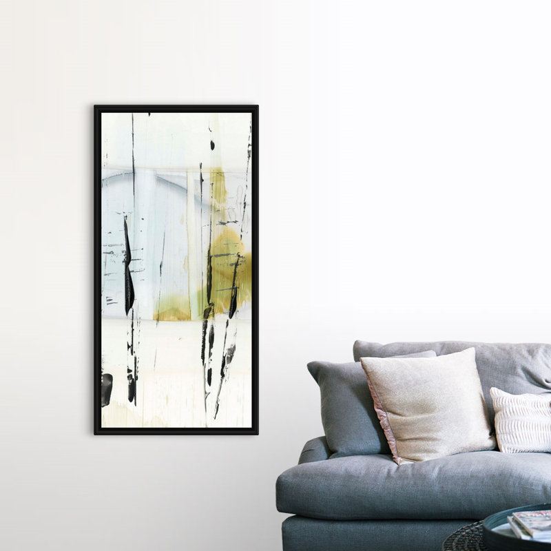 Art mural sur toile Bamboo Marsh I, Toile avec cadre noir, H 60 po x l 30 po x P 1,75 po