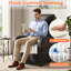 Fauteuil inclinable inclinable en cuir synthétique avec repose-pieds et télécommande pour repose-pieds