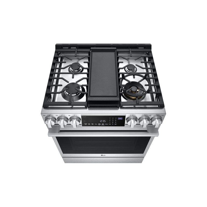 30" 6.3 cu. ft. Smart Slide-in Natural Gas Range with Convection Oven, Stainless Steel
