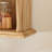 55.1" W Wall-Mounted Display Shelf with Multi-Compartment Open Storage & Arched Wood-Grain Design