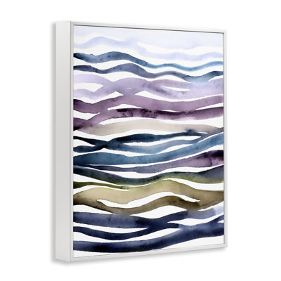 Muted Watercolor Waves Giclee Art, design by Lisa Nohren
