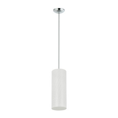 Luminaire suspendu cylindrique à 1 lumière 