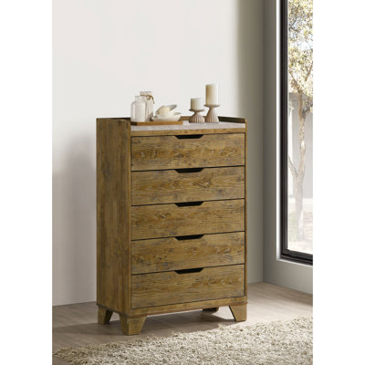 Commode à 5 tiroirs en chêne