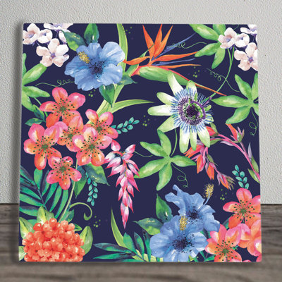 K.T.BENTLEY Traditional Plants & Flowers Wall Decor on Ceramic