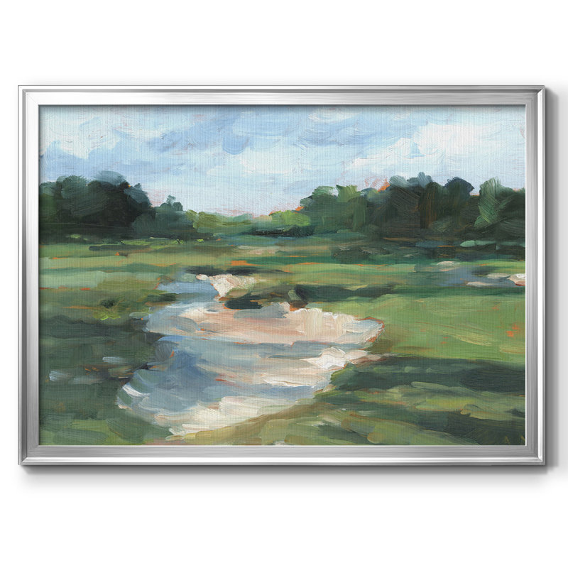 Golf Course Study I, reproduction d'art sur toile, H 30 po x l 44 po x P 1,5 po, Argent