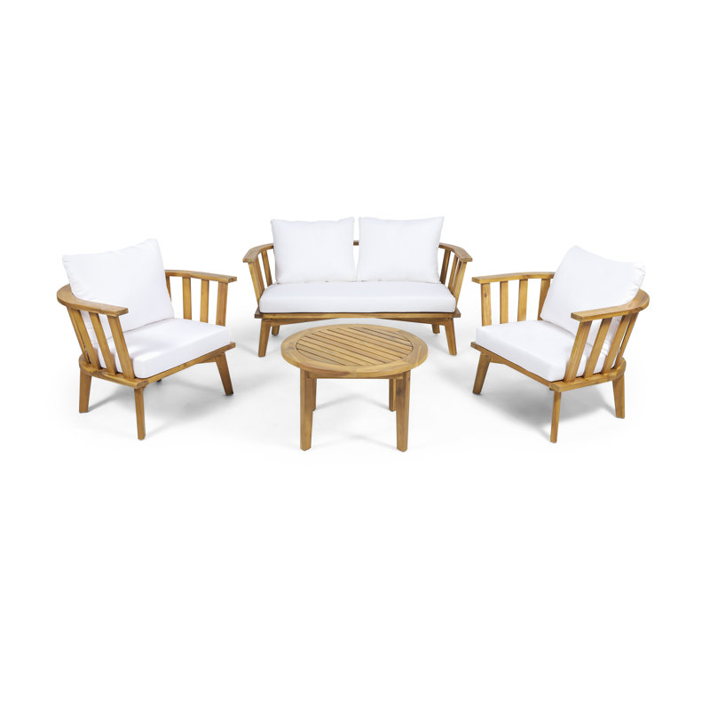 Acacia 4 - Person Patio Conversation Set with Cushions