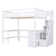 Ennie Full Loft Bed with Built-in Desk and Bookcase