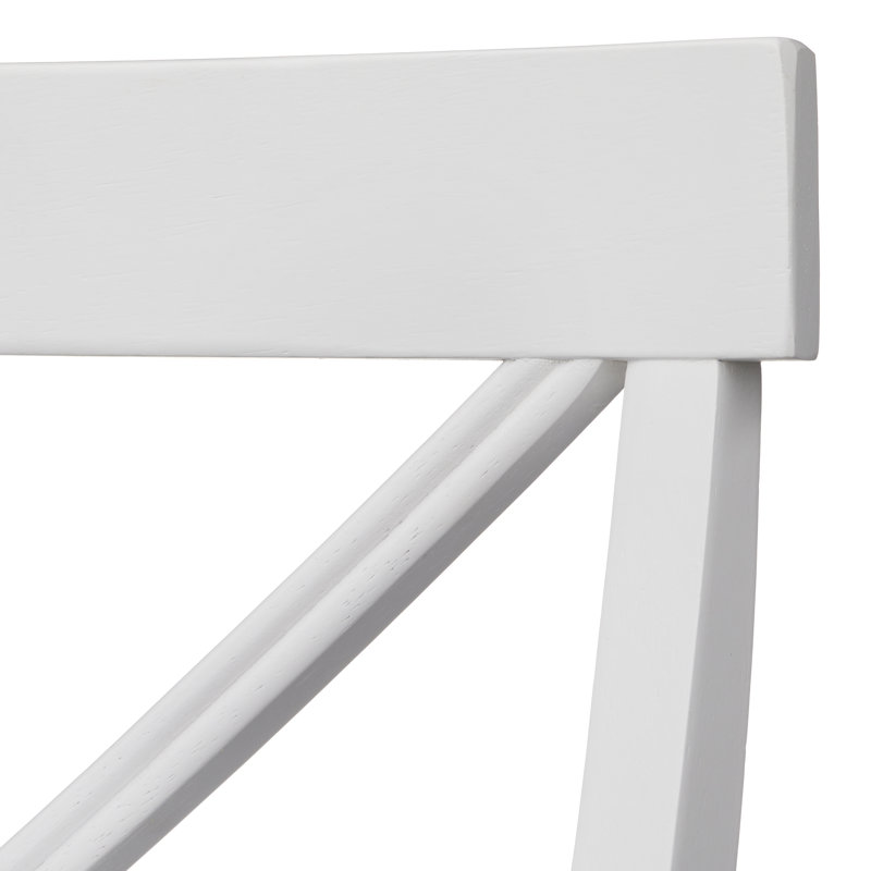 Winsley Counter Stool with Solid Wood Frame, White