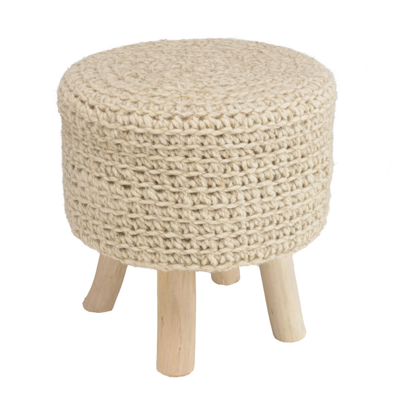 Solid + Manufactured Wood Accent Stool