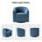 Amiir Swivel Barrel Chair Built-in Pocket Spring-665611589