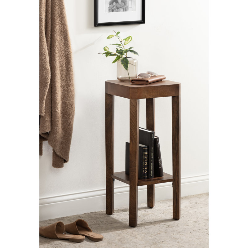 Ardentown Square Tiered Wood Drink Table