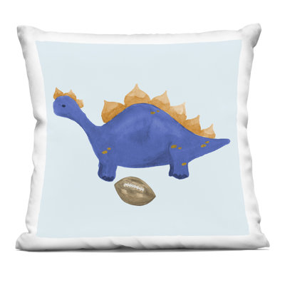 Coussin Sporty Baby Dino, imprimé par Lucille Price, 18 x 7 x 18