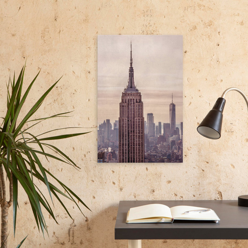 Empire Empire Haze - art contemporain de gratte-ciel Empire State Building, New York, H 24 po x l 16 po