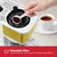 Cafetière 5 tasses Holstein Housewares Pause N Serve, fonctionnement à une touche, plaque chauffante antiadhésive, indicateur de niveau d'eau - filtre réutilisable - conception compacte, blanc et or 