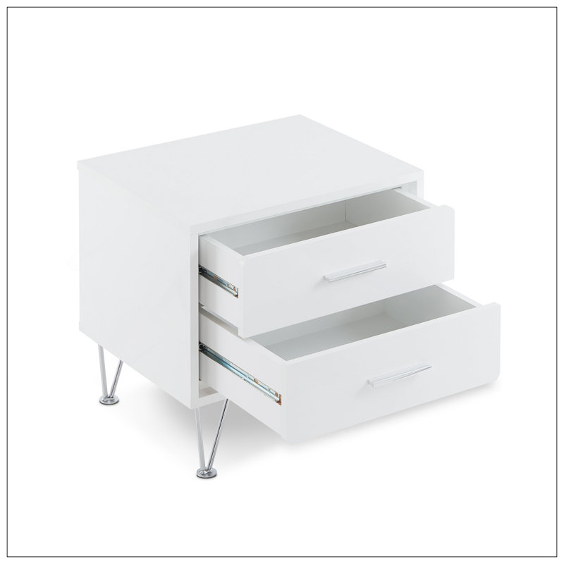 Table d'appoint Deoss, Blanc